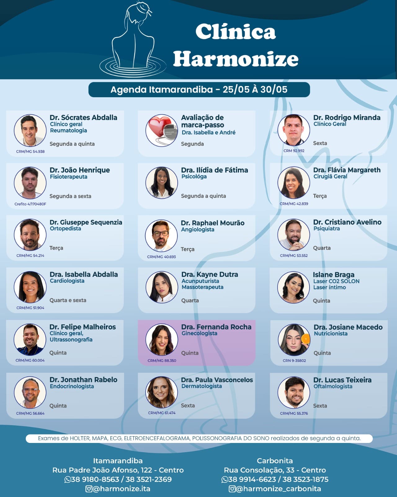 Agenda da Clínica Harmonize em Itamarandiba